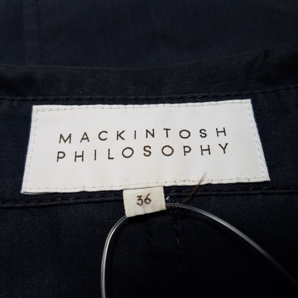 マッキントッシュフィロソフィー MACKINTOSH PHILOSOPHY トレンチコート サイズ36 M - ネイビー レディース 春・秋物 コート_画像3