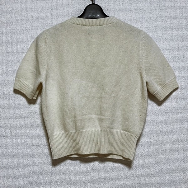 グッチ GUCCI 半袖セーター 635033 - アイボリー×黒 レディース 美品