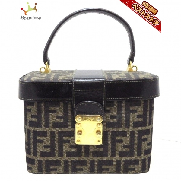 フェンディ FENDI バニティバッグ ズッカ柄 ジャガード×レザー