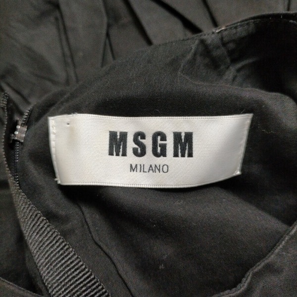 エムエスジィエム MSGM サイズ38 M - 黒 レディース ノースリーブ/ひざ