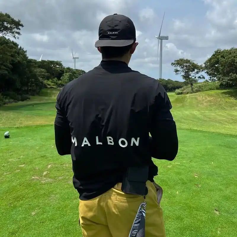 新品】Malbon Golf マルボン ゴルフ 半袖 モックネック Tシャツ