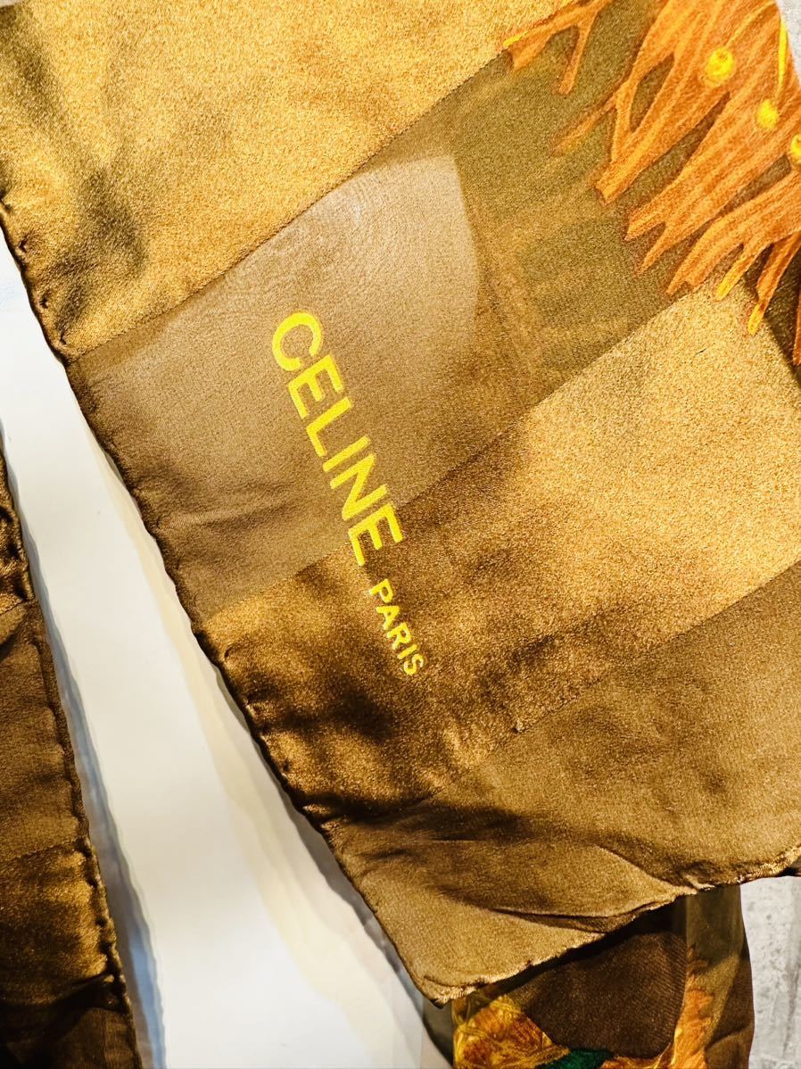 激レア!超特大!CELINE セリーヌ 大判シルクスカーフ 美品 マカダム