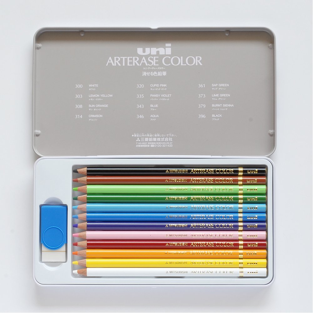 [ быстрое решение ] Mitsubishi карандаш ... цветные карандаши uni ARTERASE COLOR 12 -цветный набор a-tere-z цвет UAC12C