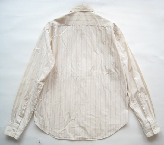  high class made in Japan!!MHL. Margaret Howell MARGARET HOWELL*. pocket attaching stripe pattern long sleeve shirt 36 absolute size S beige M H L 