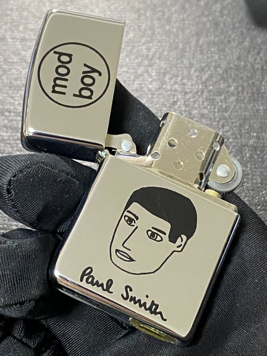 zippo ポールスミス ヴィンテージ 前面加工 希少モデル Paul Smith シルバーインナー 1997年製 ケース 保証書付き