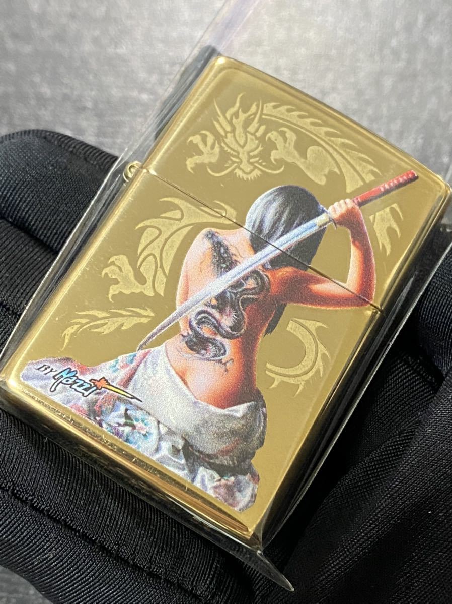 zippo セクシーガール ゴールド GOLD 希少モデル 2020年製 ゴールドインナー 2020年製 ケース 保証書付き_画像2