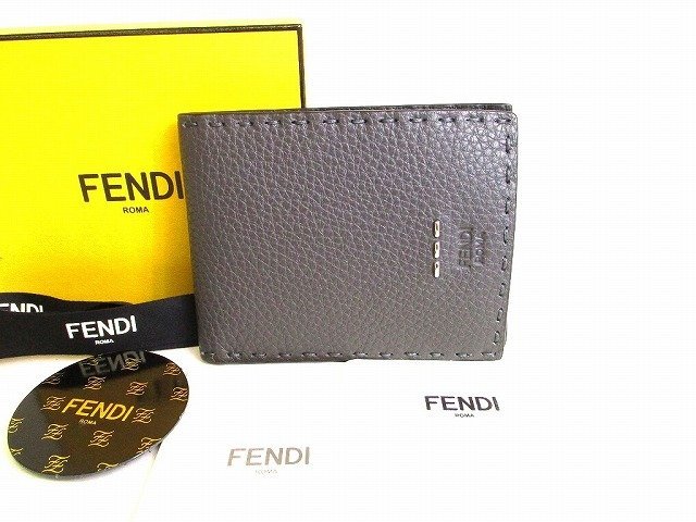展示未使用品】 フェンディ FENDI セレリア カーフレザー 2つ折り 財布
