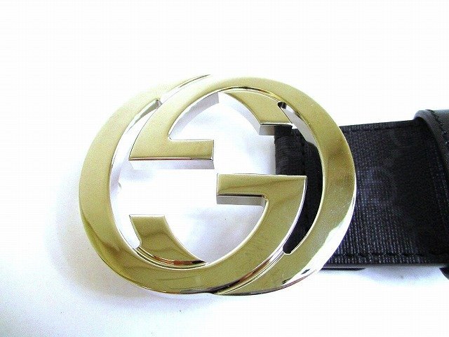 展示保管品】 グッチ GUCCI インターロッキングG GGスプリーム レザー