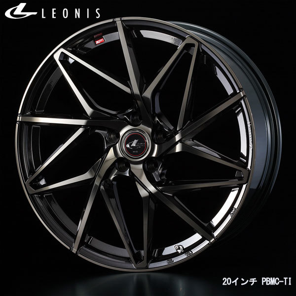 WEDS レオニスIT 17x7.0J+47 5H/114 PBMC/TI/パールブラック ミラーカット/チタントップ (4本) 業者様直送送料無料