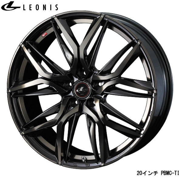 WEDS レオニスLM 17x7.0J+47 5H/114 PBMC/TI/パールブラック ミラーカット/チタントップ (4本) 業者様直送送料無料_画像2