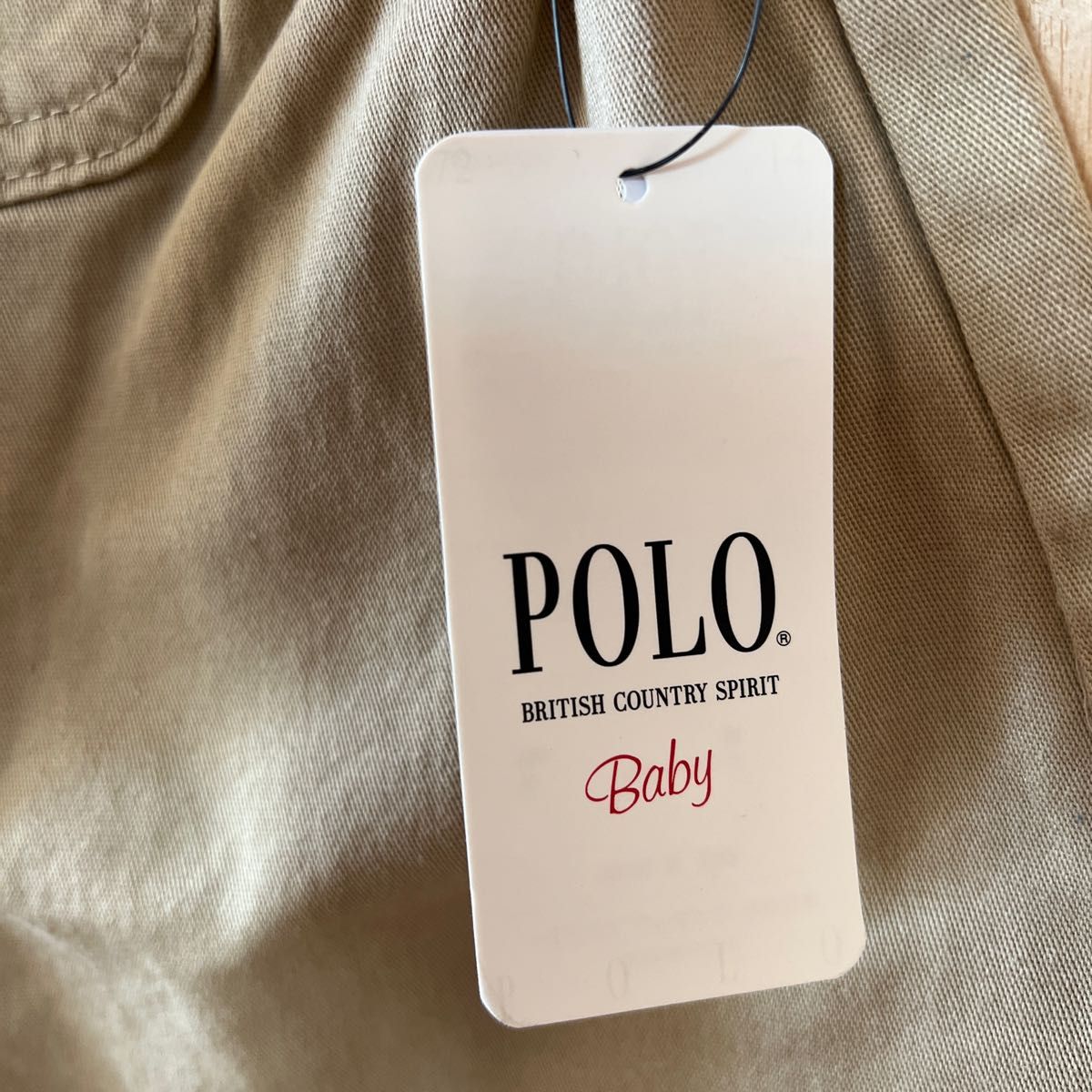 新品タグ付き　しまむら　POLO  baby デニムシシュウサロペット 90