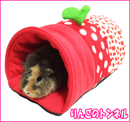 [レインボー]小動物用ハウスりんごのトンネル_画像1