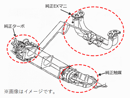 自動車関連業者直送限定 HKS METAL CATALYZER メタルキャタライザー スバル レガシィ B4 BM9 EJ255 【受注生産品】(33005-AF017)_画像2