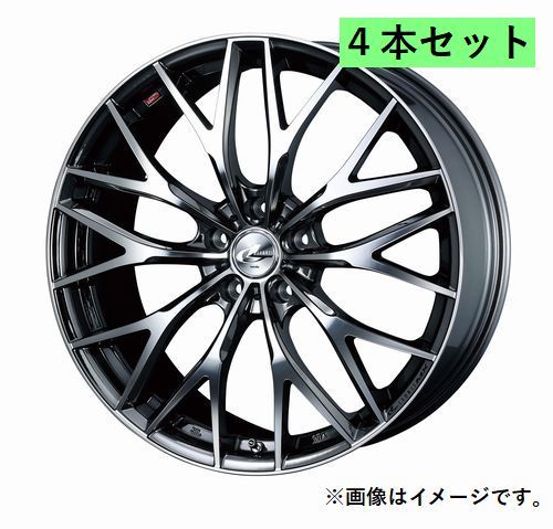 個人宅発送可能 ウエッズ Weds 17X6.5J +53 5穴 PCD114.3 BMCMC ホイール 4本セット LEONIS MX レオニス・エムエックス (37418)_画像1