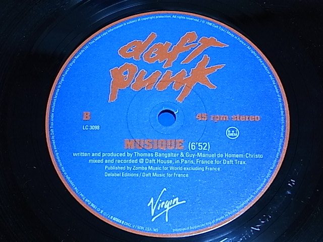 Daft Punk / Da Funk / Musique/ペラジャケ/EU Original/5点以上で送料無料、10点以上で10%割引!!!/12'_画像3