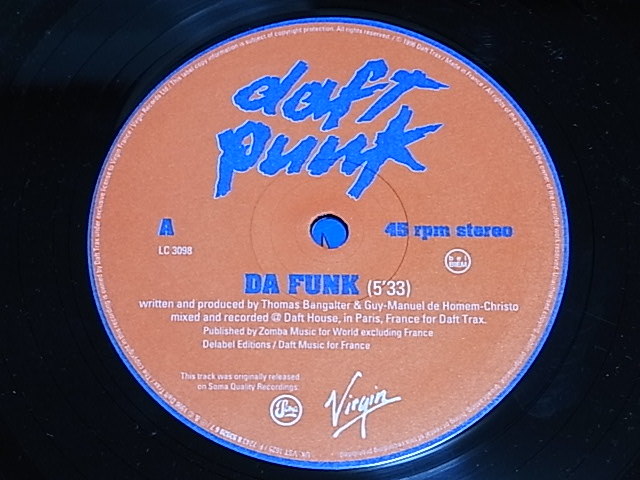 Daft Punk / Da Funk / Musique/ペラジャケ/EU Original/5点以上で送料無料、10点以上で10%割引!!!/12'_画像2