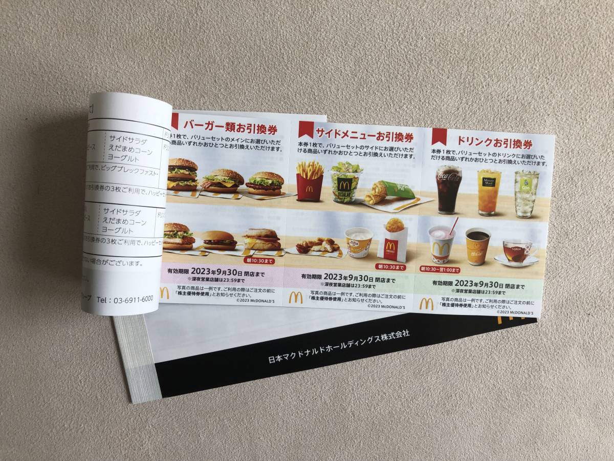 ◎マクドナルド株主優待券（６枚綴り）×2冊 送料無料◎(レストラン