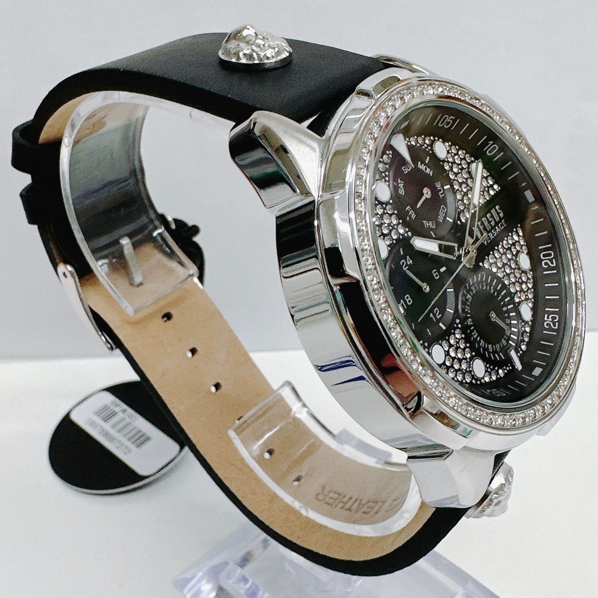 【新品】Versaceヴェルサス ヴェルサーチ メンズ腕時計 シルバー ブラック