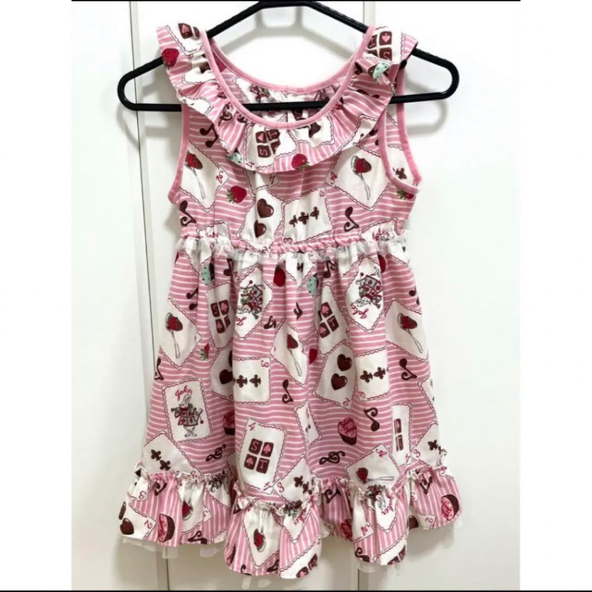 値下げ不可 Shirley Temple 120 トランプ うさぎ ワンピース|PayPayフリマ