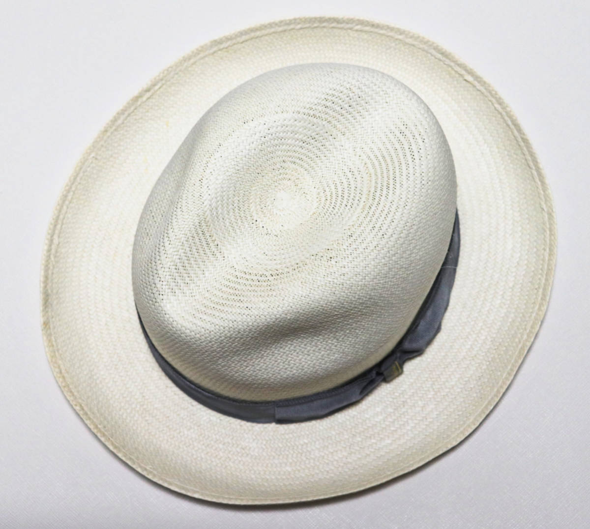 《Borsalino ボルサリーノ》新品 定価55,000円 イタリア製 春夏モデル 天然草 パナマハット 麦わら帽子 ミディアムブリム  58(M)A8126