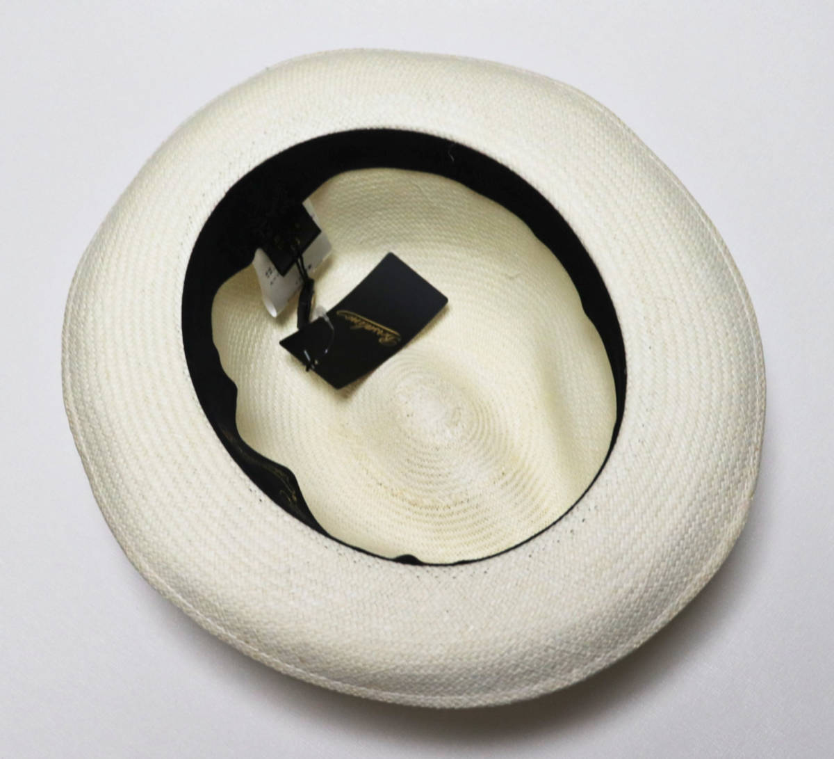 《Borsalino ボルサリーノ》新品 定価55,000円 イタリア製 春夏モデル 天然草 パナマハット 麦わら帽子 ミディアムブリム  58(M)A8126