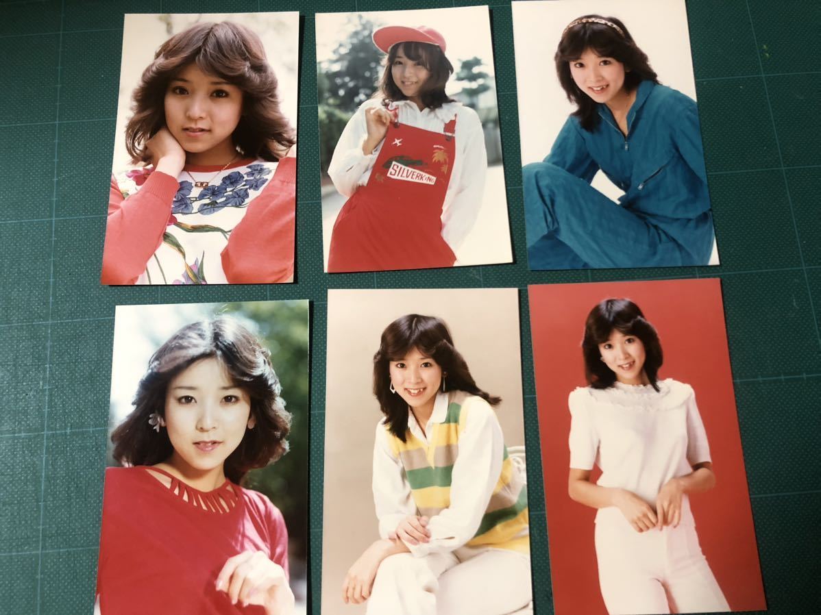 川島なお美 マルベル堂プロマイド写真6枚 昭和タレント