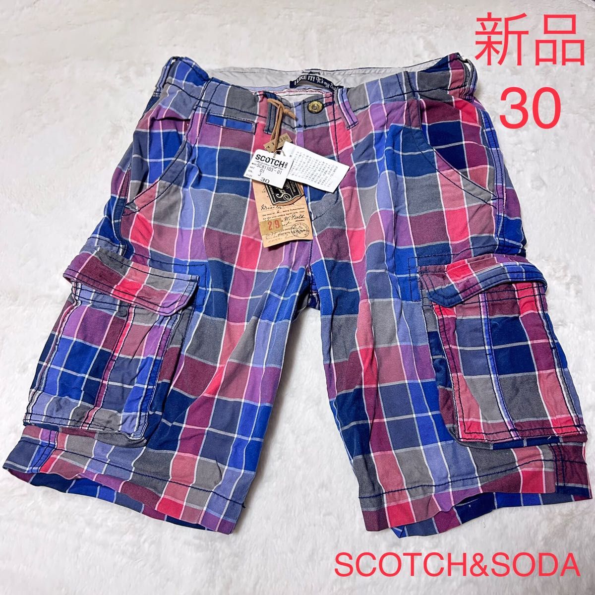 ハーフパンツ ショートパンツ チェック柄 半ズボン　SCOTCH&soda 