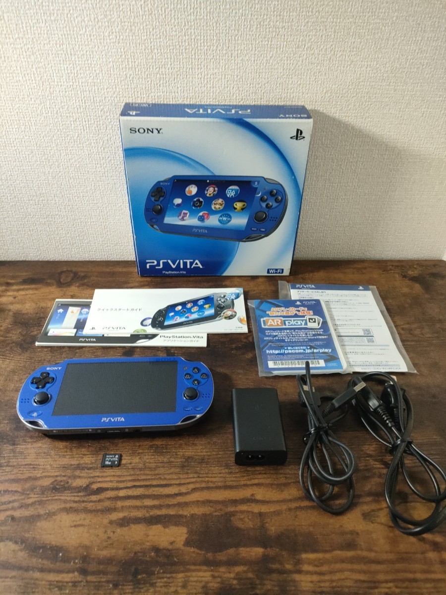 美品 Psvitaサファイアブルー PCH-1000 メモリーカード16GB付｜PayPay