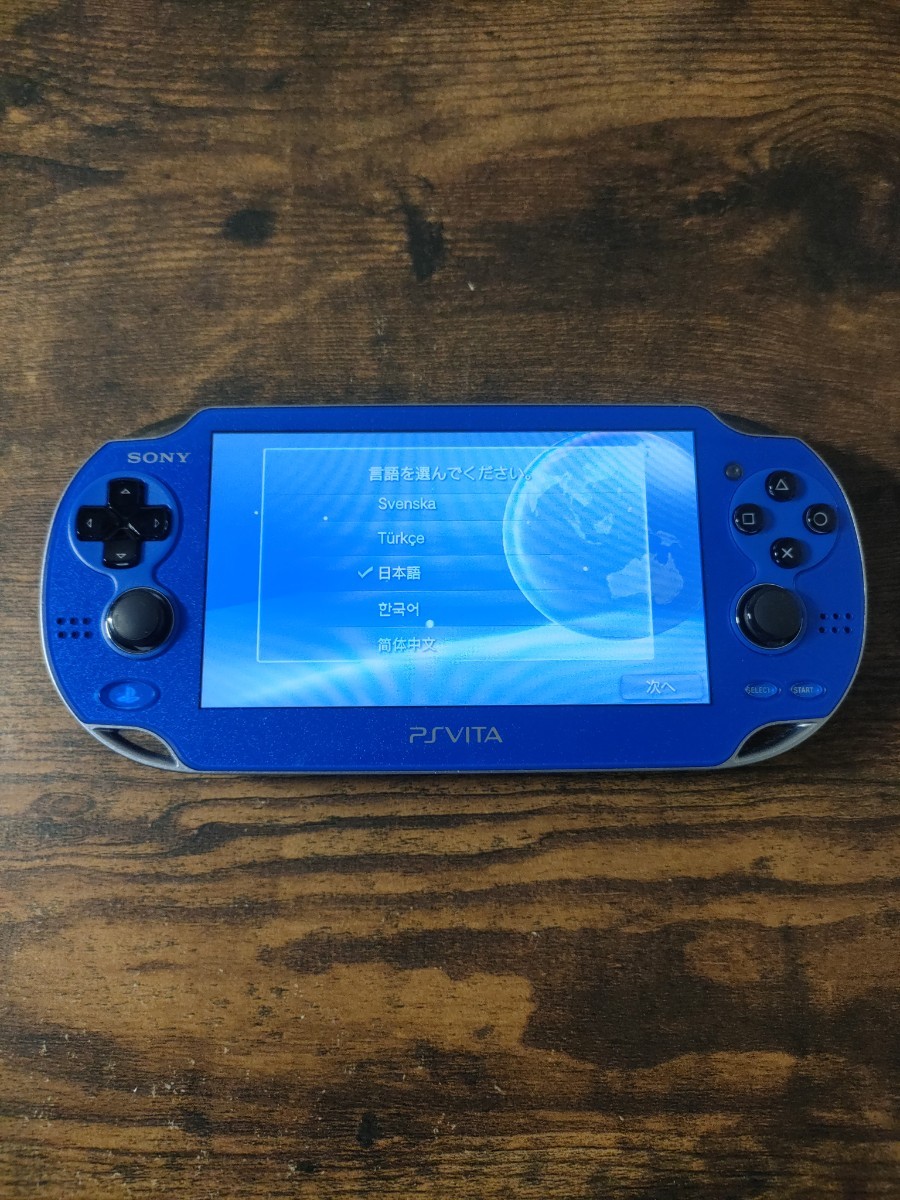 美品 Psvitaサファイアブルー PCH-1000 メモリーカード16GB付｜PayPay