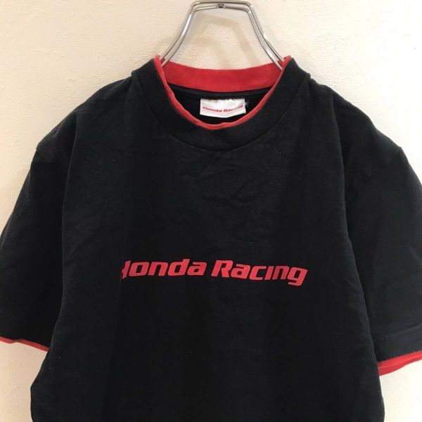 HONDA　RACING/ホンダレーシング 半袖 Tシャツ レーシング ブラック 黒 メンズ M　レースサーキット_画像3