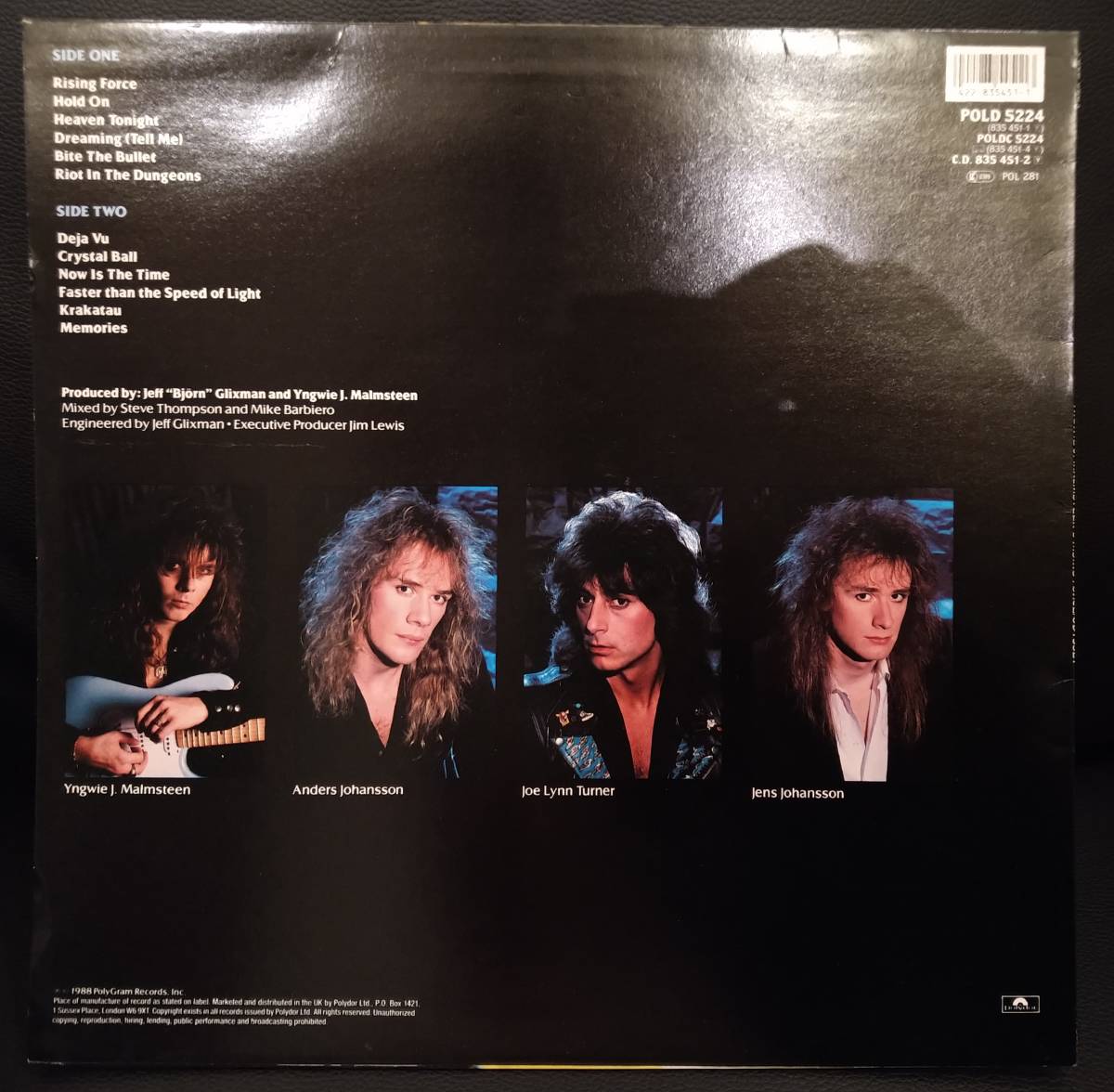 ☆YNGWIE J MALMSTEEN/RISING FORCE/Odyssey/Uk Org/美品/近年盤/希少