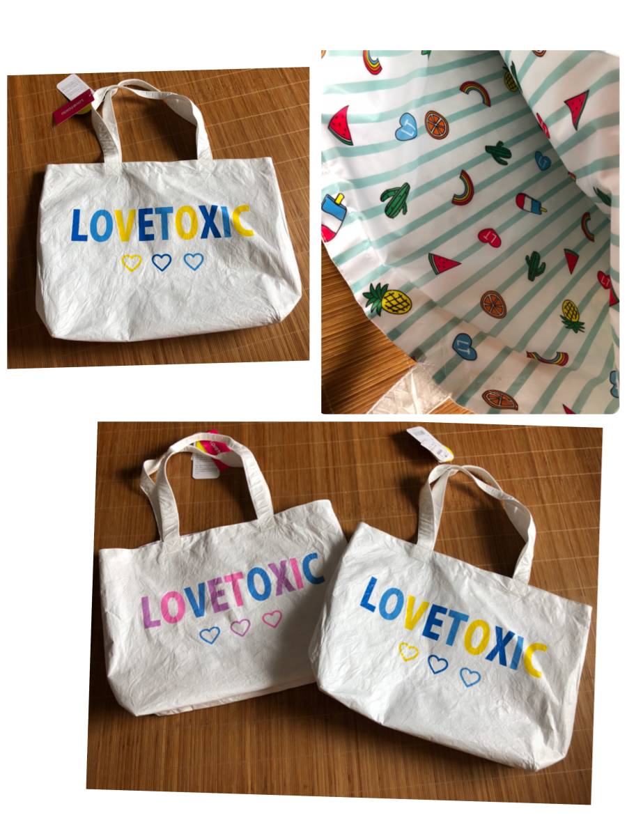  new goods Rav toki Schic pool bag sea beach .... sport .LOVETOXIC usually using also pretty wrinkle wrinkle tropical pattern blue color difference equipped 