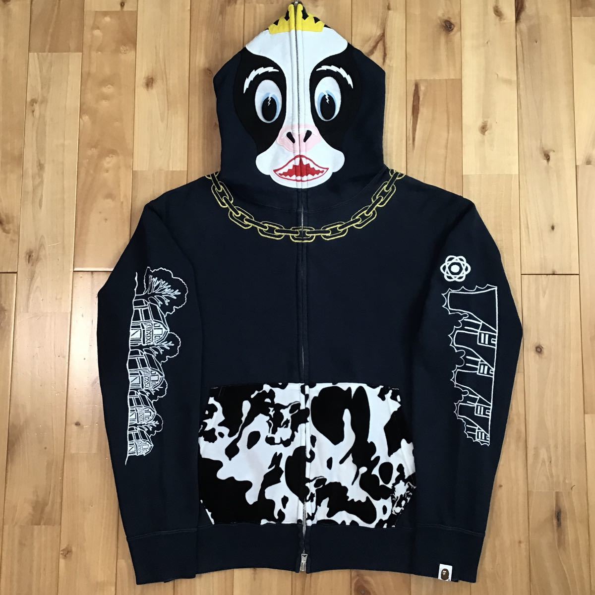 ホルスタイン パーカー Mサイズ navy Holstein full zip hoodie a