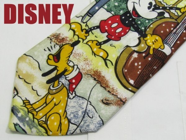 AA 081 ディズニー Disney ミッキーマウス MICKEY&CO. ネクタイ 紺系 光沢 クリスマス絵柄プリント ミッキーと楽器 プルート 雪(ネクタイ一般)|売買されたオークション情報、ヤフオク! の商品情報をアーカイブ公開 ミッキー プリント ネクタイ ディズニー mickeymouse