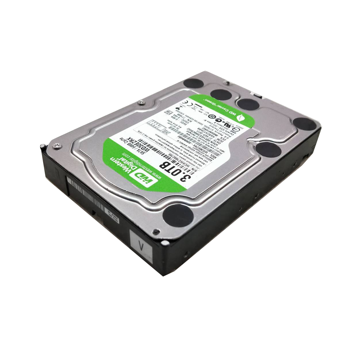 【中古パーツ】3.5 SATA 3TB 1台 正常 WDC WD30EZRX 使用時間0H ■HDD2341_画像1