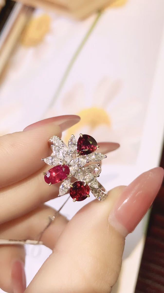 天然 ルビー ダイヤモンド リング 1.32ct k18 ¥ | hospitaldeyumbo.gov.co