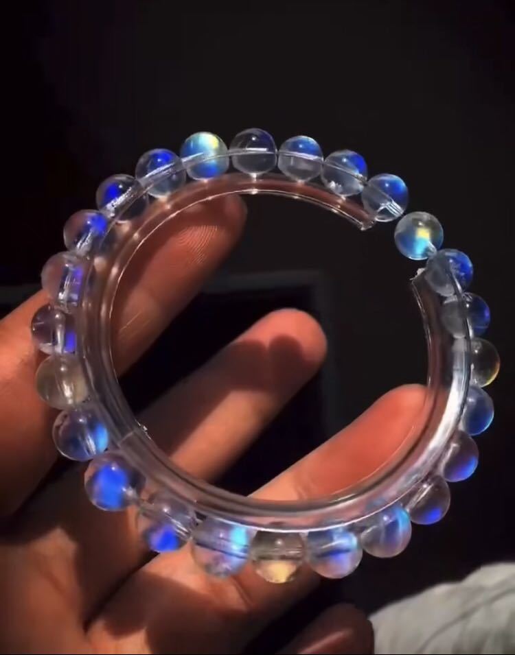 天然】ムーンストーン ペリステライト ブレスレット 7.5mm