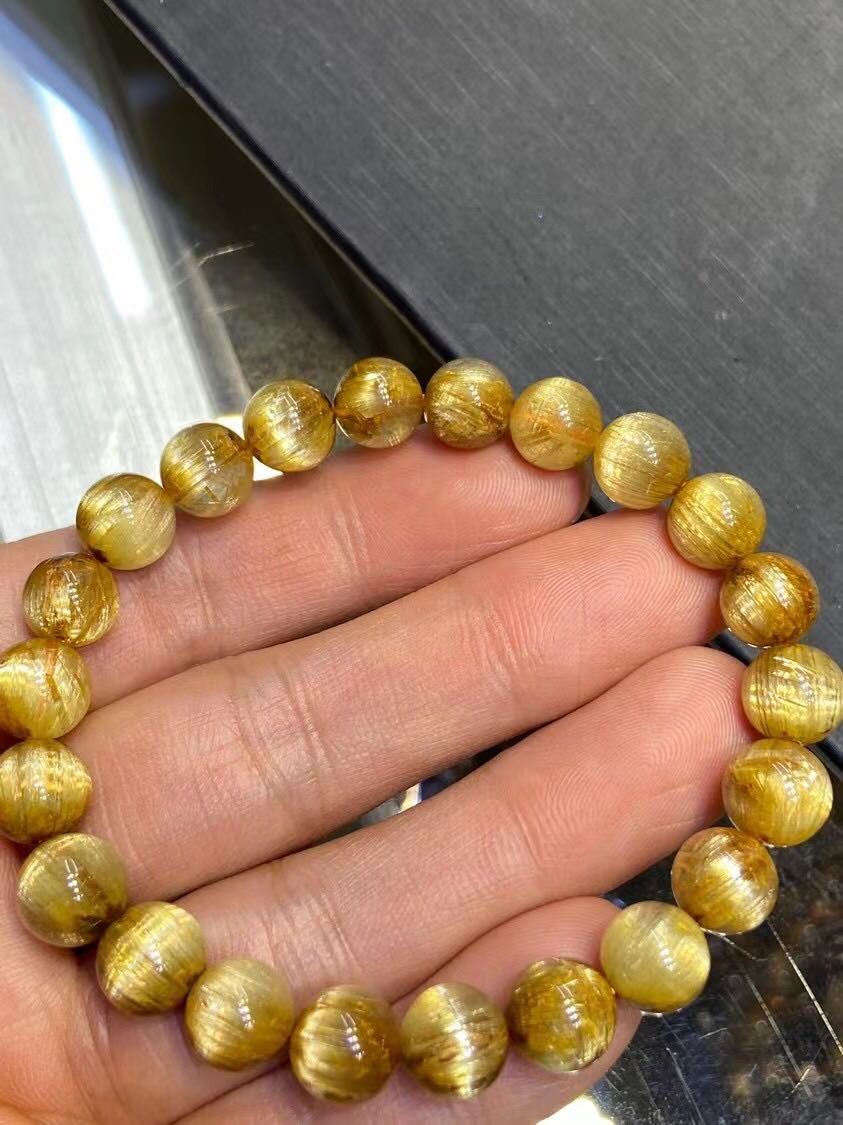 ⭐︎【天然】タイチンルチルクオーツ ブレスレット 8.5mm-