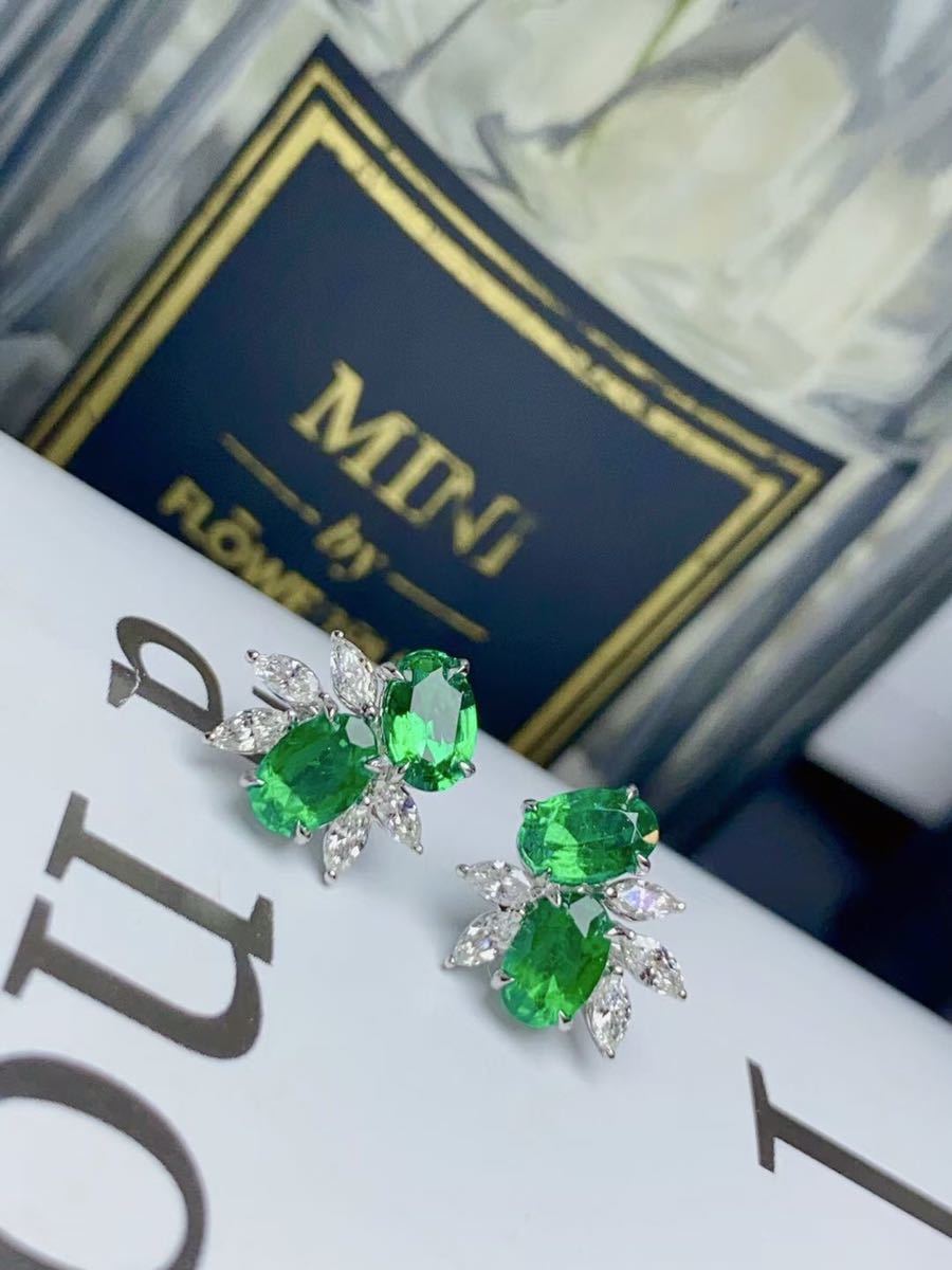 天然 エメラルド ダイヤ ピアス1.59ct k18 ¥ | normanhubbard.com