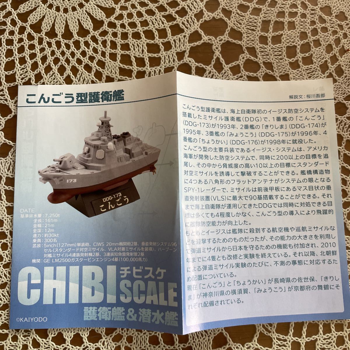 チビスケ　護衛艦 &潜水艦 ⑤DDG-176 ちょうかい　F-toys_画像5