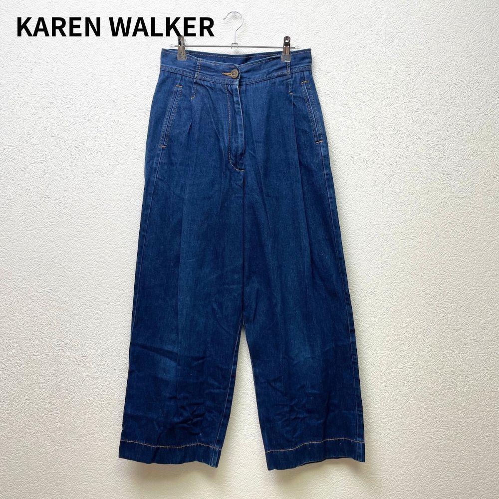 カレンウォーカー KAREN WALKER ワイドデニムパンツ US2 UK6 madegem