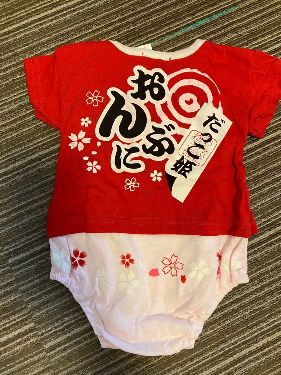 最高の品質の 甚平 ロンパース 「おんぶにだっこ姫」花柄 80cm