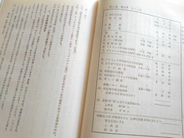 絶版希少本最新占星学潮島郁幸日本初西洋占星術書ホロスコープ日本占星学研究所星占い出生図鑑定書作成方法進行図鑑定法ホーン式様式計算式_画像6