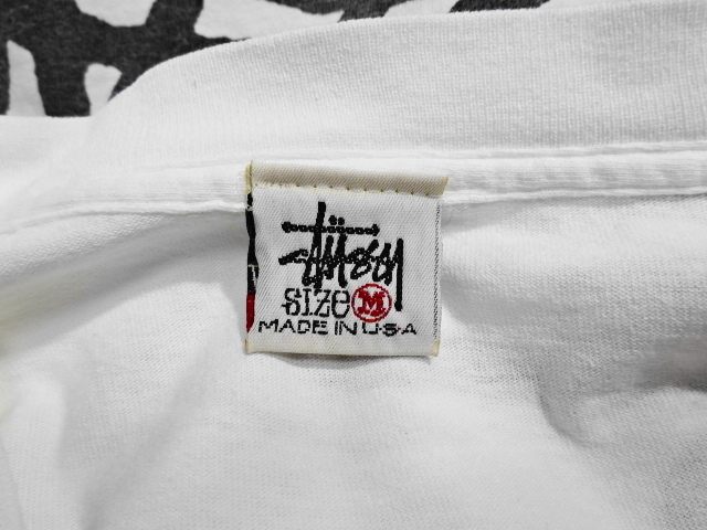 初期90s OLD STUSSY ストックロゴ Tシャツ 【M】 白タグ オールド ステューシー ヴィンテージ アーカイブ ショーンフォント_画像5