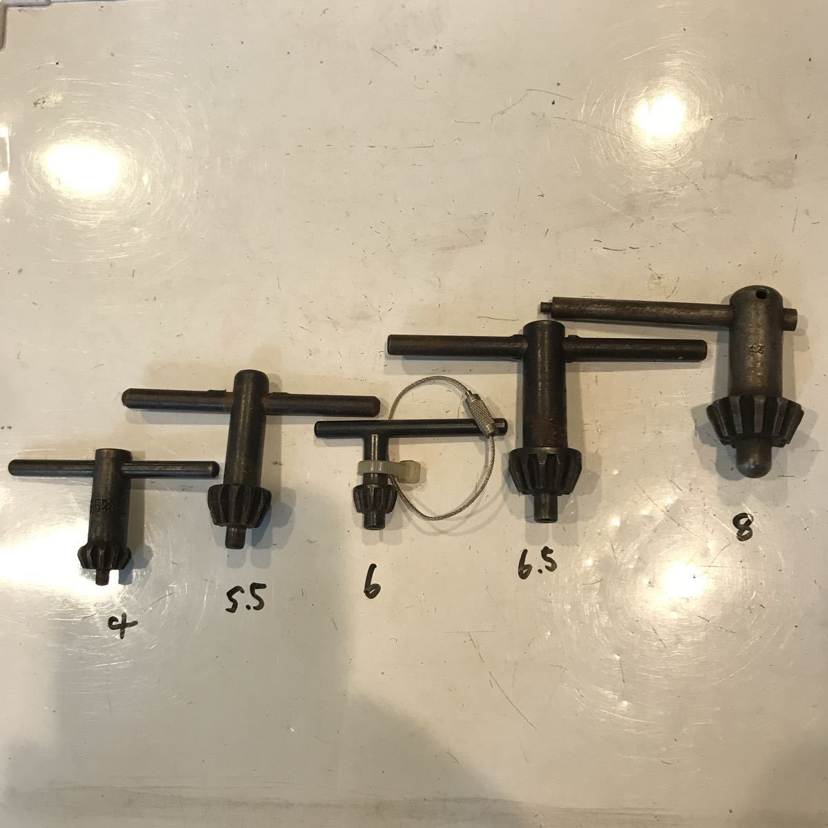 チャックハンドル 軸径4,5.5,6,6.5,8φ まとめて 電動ドライバー ドリル用(SK11)チャックハンドルb