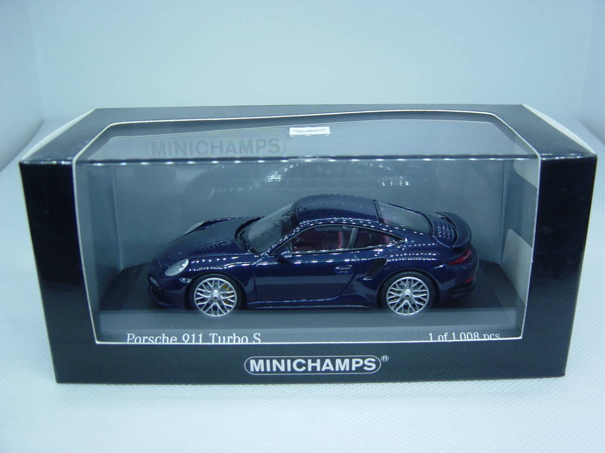 送料350円～ MINICHAMPS 1/43 Porsche 911 (991) Turbo S 2013 Dunkelbiaumetallic/Blue metallic ポルシェ ターボ