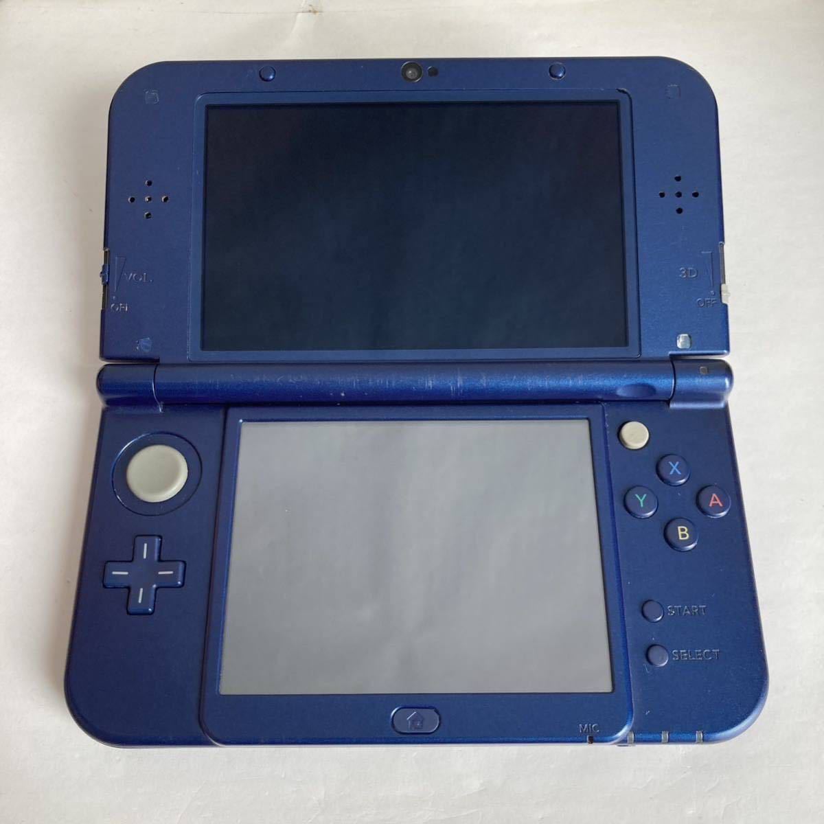 NEW 3DS LL 本体 メタリックブルー 完動品 付属品完備 ポケモンバンク