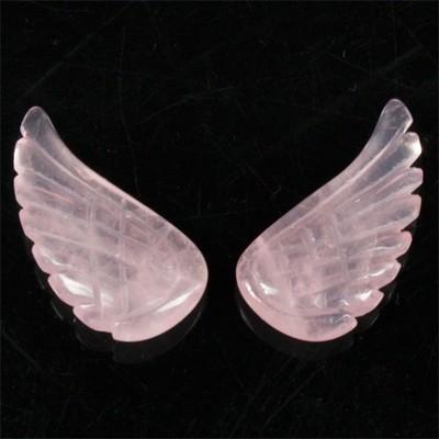 ローズクォーツ 天使の羽 1個 H3-6-18m-1p_画像1