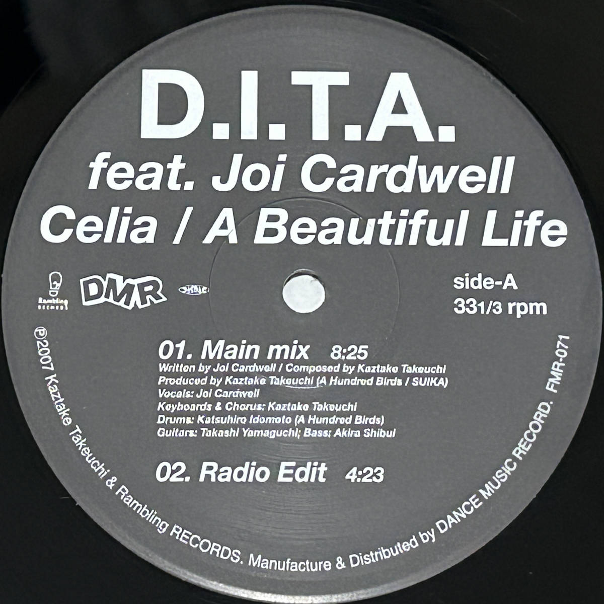 試聴 D.I.T.A. Feat. Joi Cardwell Celia A Beautiful Life 2007年オリジナルJP盤_画像2