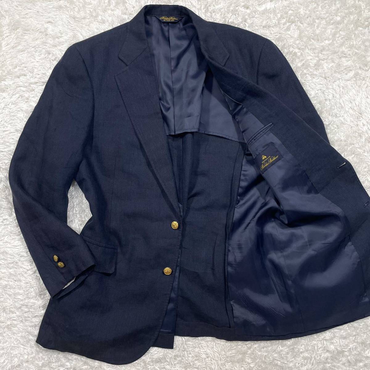 Brooks Brothers 『リネン100% 紺ブレザー 2XL相当』ブルックス